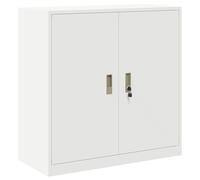 vidaXL Armoire de rangement Blanc 90 x 40 x 90 cm Acier Laminé à Froid