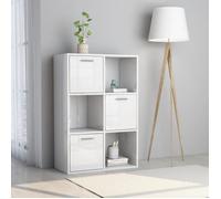 vidaXL Armoire de rangement Blanc brillant 60x29,5x90 cm Aggloméré