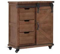 vidaXL Armoire de rangement Bois de sapin massif 64x33,5x75 cm Marron