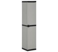 vidaXL Armoire à outils de jardin 3 étagères Gris/Noir 34x40x168 cm