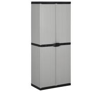 Armoire de rangement - vidaXL - 340984 - 3 étagères - Gris/noir - 68x40x168cm