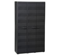 Vidaxl Armoire De Rangement De Jardin Avec 4 Étagères Noir Noir