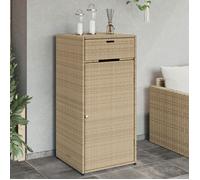 vidaXL Armoire de rangement de jardin beige 55x55x111cm résine tressée
