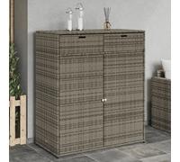 Vidaxl Armoire De Rangement De Jardin Gris 105x55x113cm Résine Tressée