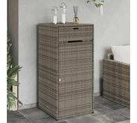 Vidaxl Armoire De Rangement De Jardin Gris 55x55x111 Cm Résine Tressée