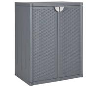 Vidaxl Armoire De Rangement De Jardin Gris 65x45x88 Cm Pp Rotin Gris