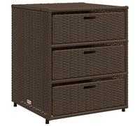 vidaXL Armoire de Rangement de Jardin, Organisateur de Terrasse avec Tiroirs, Meuble d'Extérieur Patio Arrière-cour, Marron 365556