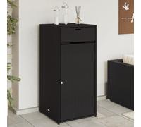 vidaXL Armoire de rangement de jardin noir 55x55x111 cm résine tressée 365559