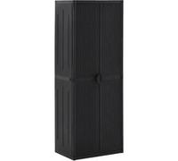 vidaXL Armoire de rangement de jardin Noir 65x45x172 cm PP Rotin 151237