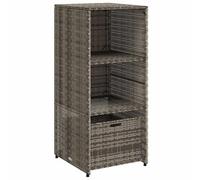 Armoire de Rangement de Jardin, Organisateur de Terrasse avec Etagères, Meuble d'Extérieur Patio Arrière-cour, Gris 365549
