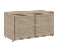vidaXL Armoire de rangement jardin beige 110x55x60,5 cm résine tressée
