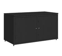 Vidaxl Armoire De Rangement Jardin Noir 110x55x60,5 Cm Résine Tressée