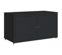 Armoire de rangement - VIDAXL - Jardin - Noir - Résine tressée - Grande capacité de rangement