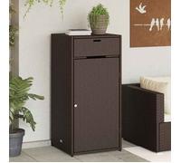 vidaXL Armoire de Rangement de Jardin, Organisateur de Terrasse avec Porte, Meuble d'Extérieur Patio Arrière-cour, Marron 365560