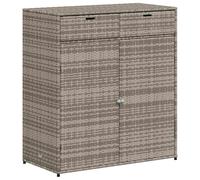 vidaXL Armoire de Rangement de Jardin, Organisateur de Terrasse avec Porte, Meuble d'Extérieur Patio Arrière-cour, Gris 365565