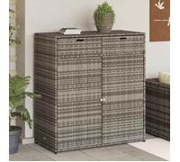 Vidaxl Armoire De Rangement De Jardin Gris 105x55x113cm Résine Tressée