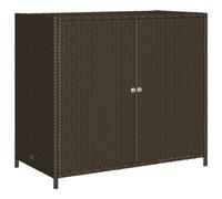 vidaXL Armoire de rangement de jardin marron 83x45x76cm résine tressée