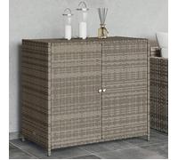 vidaXL Armoire de Rangement de Jardin, Organisateur de Terrasse avec Portes, Meuble d'Extérieur Patio Arrière-cour, Gris 365545