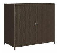 vidaXL Armoire de Rangement de Jardin, Organisateur de Terrasse avec Portes, Meuble d'Extérieur Patio Arrière-cour, Marron 365544