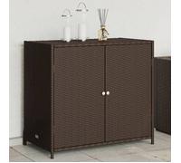 vidaXL Armoire de rangement de jardin marron 83x45x76cm résine tressée