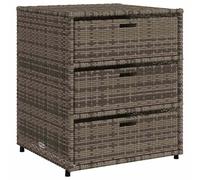 vidaXL Armoire de rangement de jardin Résine tressée 55x59x69 cm Gris