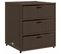 vidaXL Armoire de Rangement de Jardin, Organisateur de Terrasse avec Tiroirs, Meuble d'Extérieur Patio Arrière-cour, Marron 365556