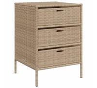 vidaXL Armoire de rangement de jardin beige 55x59x80 cm résine tressée