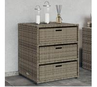 vidaXL Armoire de rangement de jardin gris 55x59x69 cm résine tressée