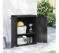 Vidaxl Armoire De Rangement D'extérieur Noir 65x37x85 Cm Pp Noir