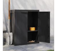 Vidaxl Armoire De Rangement D'extérieur Noir 65x37x85 Cm Pp Noir
