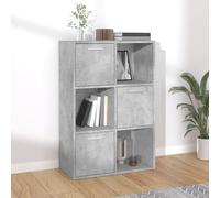 Vidaxl Armoire De Rangement Gris Béton 60x29,5x90 Cm Bois D'ingénierie Gris