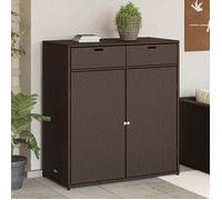 vidaXL Armoire de rangement jardin marron 105x55x113 cm résine tressée