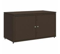 vidaXL Armoire de rangement jardin marron 110x55x60,5cm résine tressée