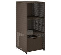 vidaXL Armoire de rangement jardin Résine tressée Marron 50x55x115 cm