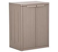vidaXL Armoire de Rangement Jardin Marron 65x45x88cm PP Aspect de Bois