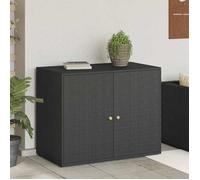 vidaXL Armoire de rangement jardin Noir 100x55,5x80 cm Résine tressée 319868