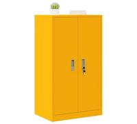 vidaXL Armoire de rangement Jaune moutarde 60 x 40 x 105 cm, Rangement de bureau contemporain, cabinet rectangulaire en acier moderne, unité verrouillable sécurisée, solution intérieure compacte et po