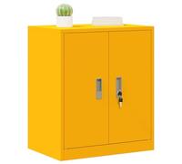 vidaXL Armoire de rangement Jaune moutarde 60 x 40 x 70 cm, Rangement de bureau contemporain, cabinet rectangulaire en acier moderne, unité verrouillable sécurisée, solution intérieure compacte et pol