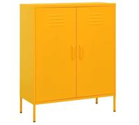 vidaXL Armoire de rangement Jaune moutarde 80x35x101,5 cm Acier