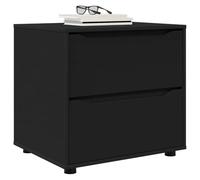 vidaXL Armoire de rangement Noir 60 x 48 x 57 cm Bois d'ingénierie, Rangement de chambre, cabinet minimaliste rectangulaire, design réglable en hauteur, durable, tiroirs spacieux, mobilier fonctionnel