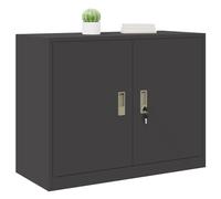 vidaXL Armoire de rangement Noir 90 x 40 x 70 cm Acier Laminé à Froid