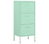 vidaXL Armoire de Rangement Placard Armoire de Stockage Meuble de Rangement Salon Salle de Séjour Intérieur Vert Menthe 42,5x35x101,5 cm Acier
