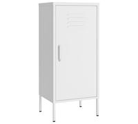 vidaXL Armoire de Rangement Placard Armoire de Stockage Meuble de Rangement Salon Salle de Séjour Intérieur Blanc 42,5x35x101,5 cm Acier