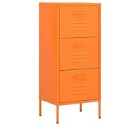 vidaXL Armoire de Rangement Placard Armoire de Stockage Meuble de Rangement Salon Salle de Séjour Intérieur Orange 42,5x35x101,5 cm Acier