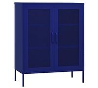 Vidaxl Armoire De Rangement Bleu Marine 80x35x101,5 Cm Acier Multicolore