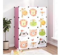 vidaXL Armoire de rangement pour enfants avec 12 cubes Rose PP 340581