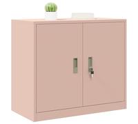vidaXL Armoire de rangement Rose 80 x 40 x 70 cm Acier Laminé à Froid, Rangement de bureau contemporain, cabinet rectangulaire en acier moderne, unité verrouillable sécurisée, solution intérieure comp