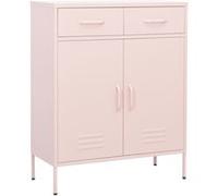 vidaXL Armoire de rangement Rose 80x35x101,5 cm Acier336157 Rose G