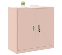 vidaXL Armoire de rangement Rose 90 x 40 x 90 cm Acier Laminé à Froid, Rangement de bureau contemporain, cabinet rectangulaire en acier moderne, unité verrouillable sécurisée, solution intérieure comp