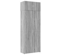 vidaXL Armoire de rangement salle de bain Sonoma Gris 80x42,5x225 cm